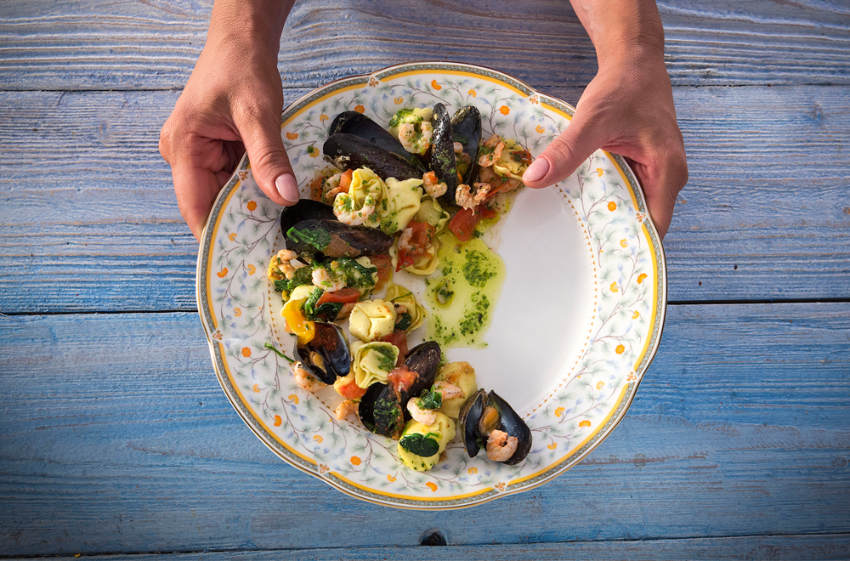 Тортелліні з морепродуктами